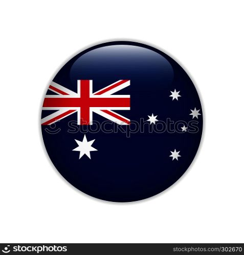 Australia flag on button