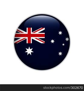 Australia flag on button