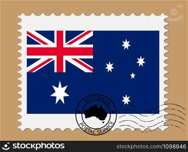 Australia Flag Postage Stamp Vector illustration Eps 10.. Australia Flag Postage Stamp Vector illustration Eps 10