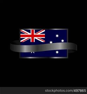 Australia flag Ribbon banner design