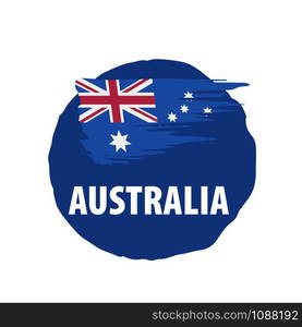 Australia flag, vector illustration on a white background. Australia flag, vector illustration on a white background.