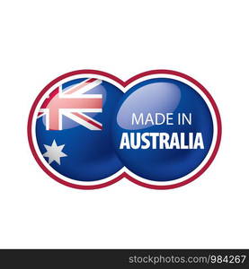 Australia flag, vector illustration on a white background. Australia flag, vector illustration on a white background.