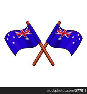 Australia flags icon. Cartoon illustration of Australia flags vector icon for web design. Australia flags icon, cartoon style