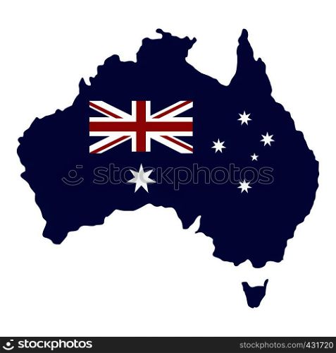 Australia icon flat isolated on white background vector illustration. Australia icon isolated