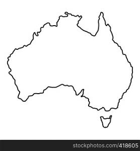 Australia icon. Outline illustration of australia vector icon for web. Australia icon, outline style