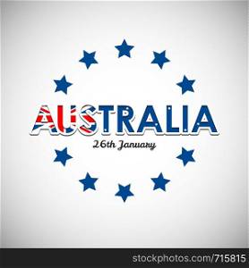 Australia Independence day card vector