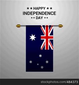 Australia Independence day hanging flag background