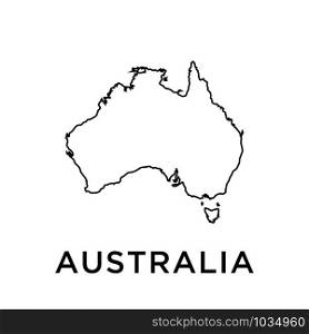 Australia map icon design trendy
