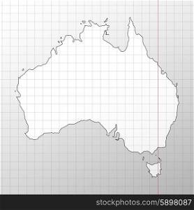 Australia map in a cage on white background vector.. Australia map in a cage on white background vector