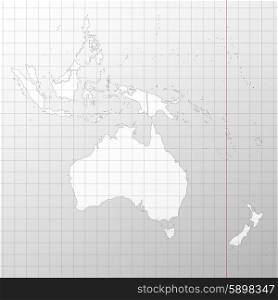Australia map in a cage on white background vector.. Australia map in a cage on white background vector