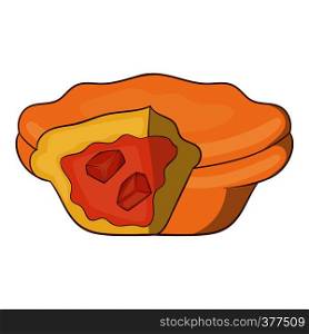 Australia meat pie icon. Cartoon illustration of Australia meat pie vector icon for web design. Australia meat pie icon, cartoon style