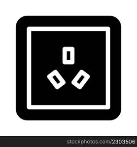 australia socket glyph icon vector. australia socket sign. isolated contour symbol black illustration. australia socket glyph icon vector illustration