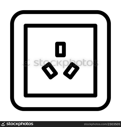 australia socket line icon vector. australia socket sign. isolated contour symbol black illustration. australia socket line icon vector illustration