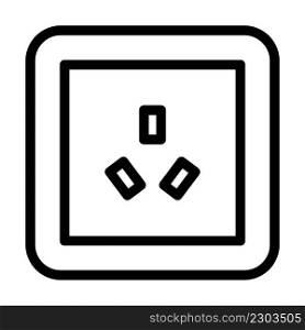 australia socket line icon vector. australia socket sign. isolated contour symbol black illustration. australia socket line icon vector illustration
