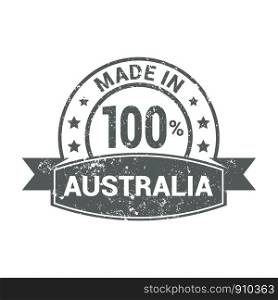 Australia stamp design vector