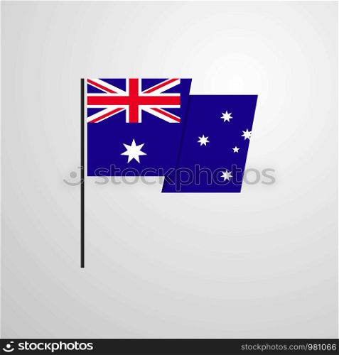 Australia waving Flag design vector