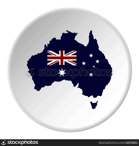 Australian flag icon in flat circle isolated on white vector illustration for web. Australian flag icon circle