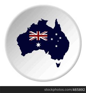Australian flag icon in flat circle isolated on white vector illustration for web. Australian flag icon circle