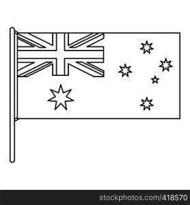 Australian flag icon. Outline illustration of australian flag vector icon for web. Australian flag icon, outline style