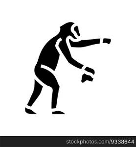 australopithecus human evolution glyph icon vector. australopithecus human evolution sign. isolated symbol illustration. australopithecus human evolution glyph icon vector illustration
