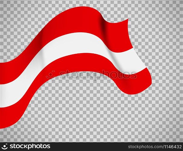 Austria flag icon on transparent background. Vector illustration. Austria flag on transparent background