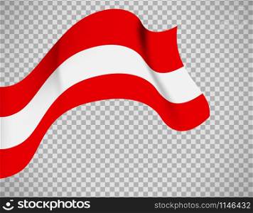 Austria flag icon on transparent background. Vector illustration. Austria flag on transparent background