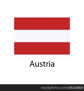 austria flag icon vector template illustration logo design
