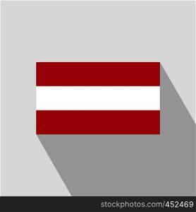 Austria flag Long Shadow design vector