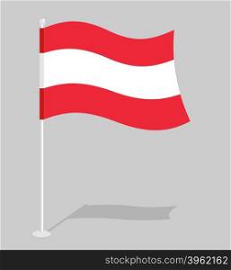 Austria flag. Official national mark of Republic of Austria. Traditional Austrian flag paced.