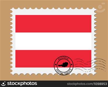 Austria Flag Postage Stamp Vector illustration Eps 10.. Austria Flag Postage Stamp Vector illustration Eps 10