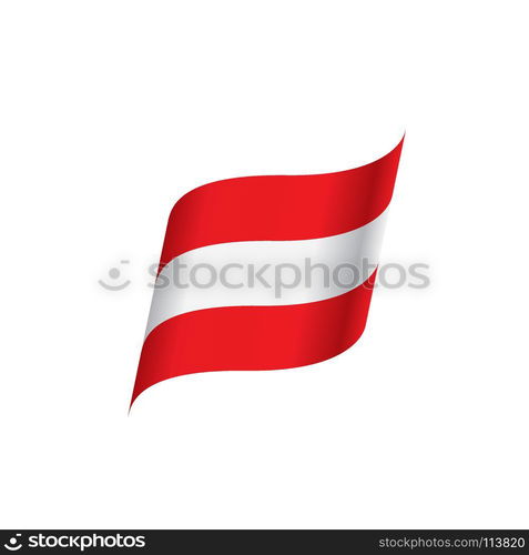 Austria flag, vector illustration. Austria flag, vector illustration on a white background