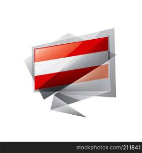 Austria flag, vector illustration on a white background.. Austria flag, vector illustration on a white background