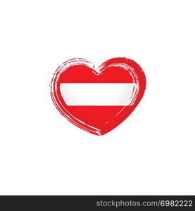 Austria flag, vector illustration on a white background.. Austria flag, vector illustration on a white background