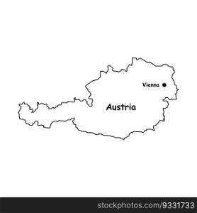 austria map icon vector illustration symbol design
