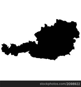 Austria Map in black on white background. icon of Austria map. flat style.