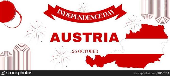 Austria national day banner modern style 