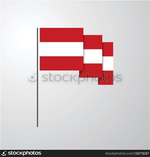 Austria waving Flag creative background