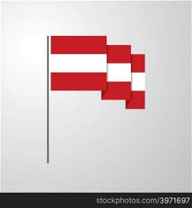 Austria waving Flag creative background