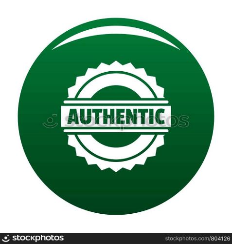 Authentic logo. Simple illustration of authentic vector logo for any design green. Authentic logo, simple style.