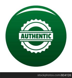 Authentic logo. Simple illustration of authentic vector logo for any design green. Authentic logo, simple style.