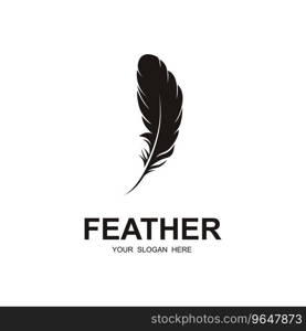author’s feather logo vector icon illustration design. logo for writer, author and brand company