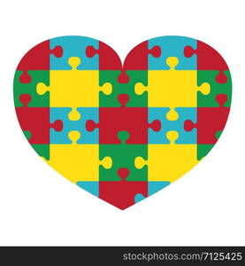 Autism Awareness Print. Puzzle Heart