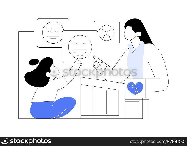 Autism center abstract concept vector illustration. Learning disability center, treatment of autism spectrum disorder, kids with special needs help, children development issue abstract metaphor.. Autism center abstract concept vector illustration.