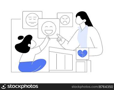 Autism center abstract concept vector illustration. Learning disability center, treatment of autism spectrum disorder, kids with special needs help, children development issue abstract metaphor.. Autism center abstract concept vector illustration.
