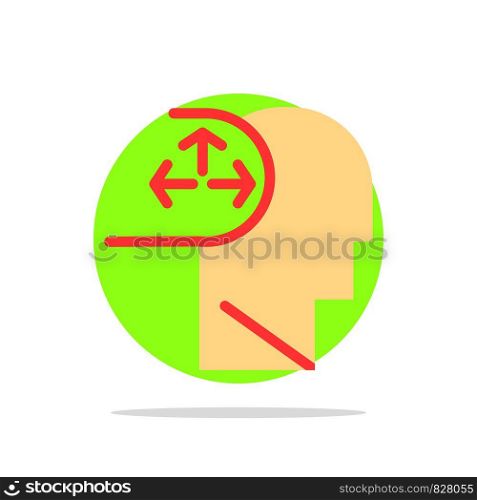 Autism, Disorder, Man, Human Abstract Circle Background Flat color Icon