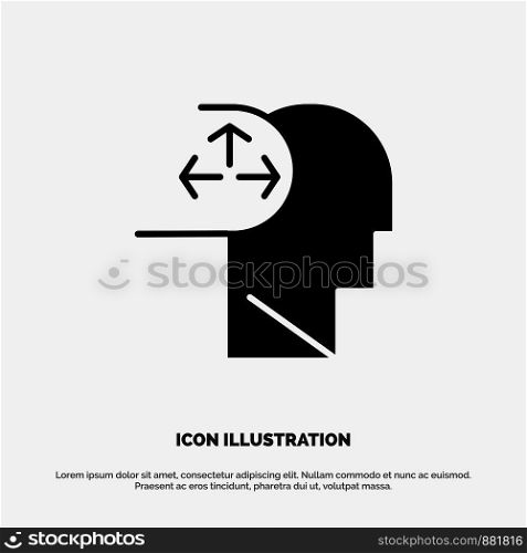Autism, Disorder, Man, Human solid Glyph Icon vector