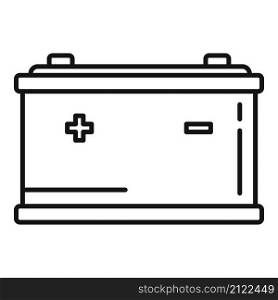 Auto battery icon outline vector. Full charge. Power accumulator. Auto battery icon outline vector. Full charge