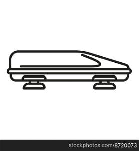Auto box icon outline vector. Car roof. Container travel. Auto box icon outline vector. Car roof