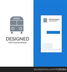 Auto, Bus, Deliver, Logistic, Transport Grey Logo Design and Business Card Template