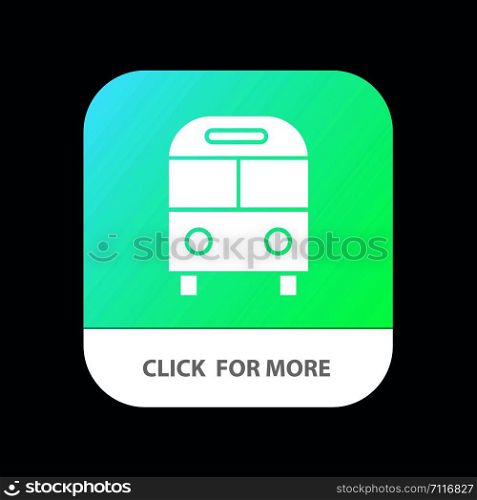 Auto, Bus, Deliver, Logistic, Transport Mobile App Button. Android and IOS Glyph Version